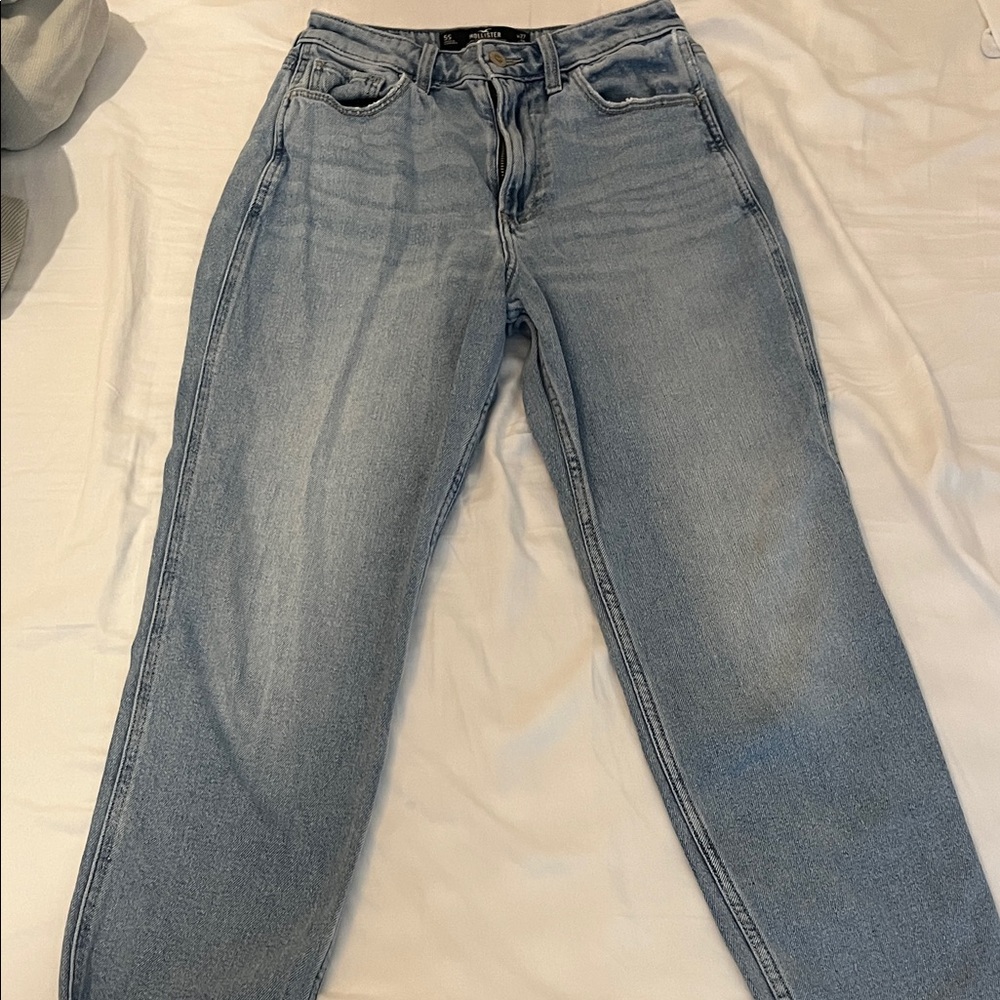 Hollister Light Blue Mom Ankle & Cropped Jeans